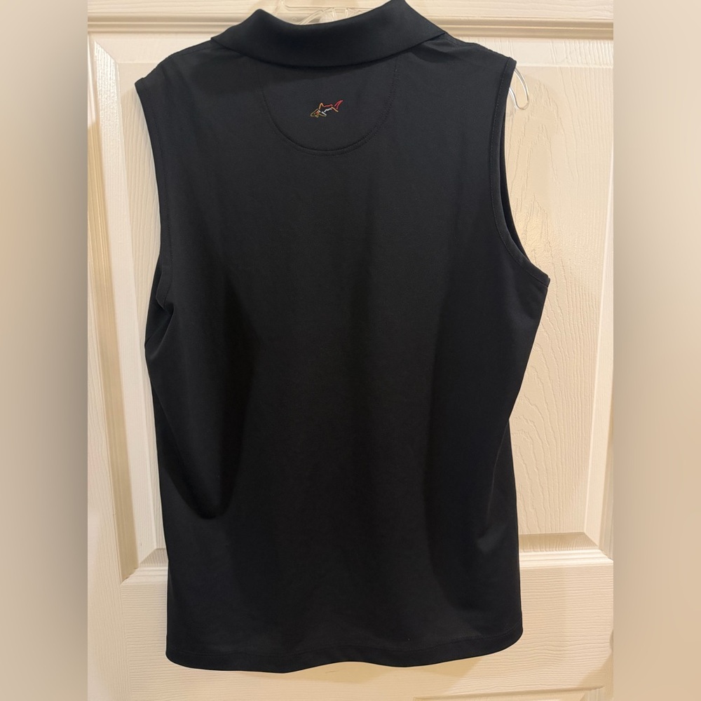 Greg Norman Collection Sleeveless Polo Tank Top - Black - Picture 6 of 7